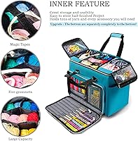 Vista 2 de Bolsa de Tejer, Organizador Grande de Almacenamiento de Hilo, Bolsas y Totes de Crochet, Bolsas de Hilo para Crochet, Estuche Porta Hilos