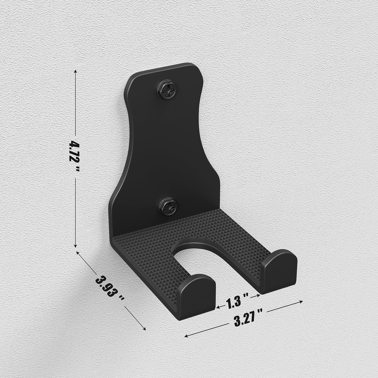 Jusgym Barbell Wall Holder, Durable Olympic Barbell Hanger with Protective Pad, Space Saving Barbell Holder for Squat Rack, Home Gym and Garage, Holds Under 33mm Bar Size (1 Piece)