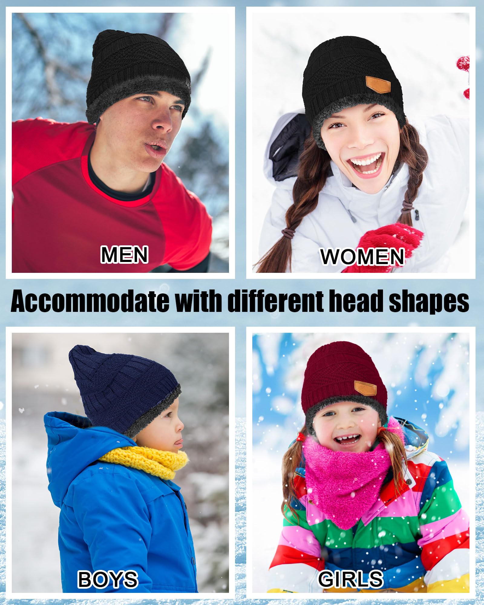 Geyoga 72 pezzi inverno maglia Beanie cappelli Bulk per senzatetto foderato in pile Beanie caldo berretto invernale lavorato a maglia