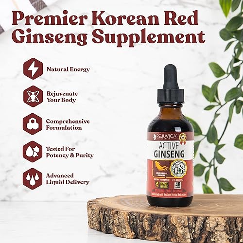 Miniatura 2 de Ginseng activo coreano rojo Panax ginseng con ginsenósidos naturales - Entrega líquida para una mejor absorción - Apoya la energía saludable, la