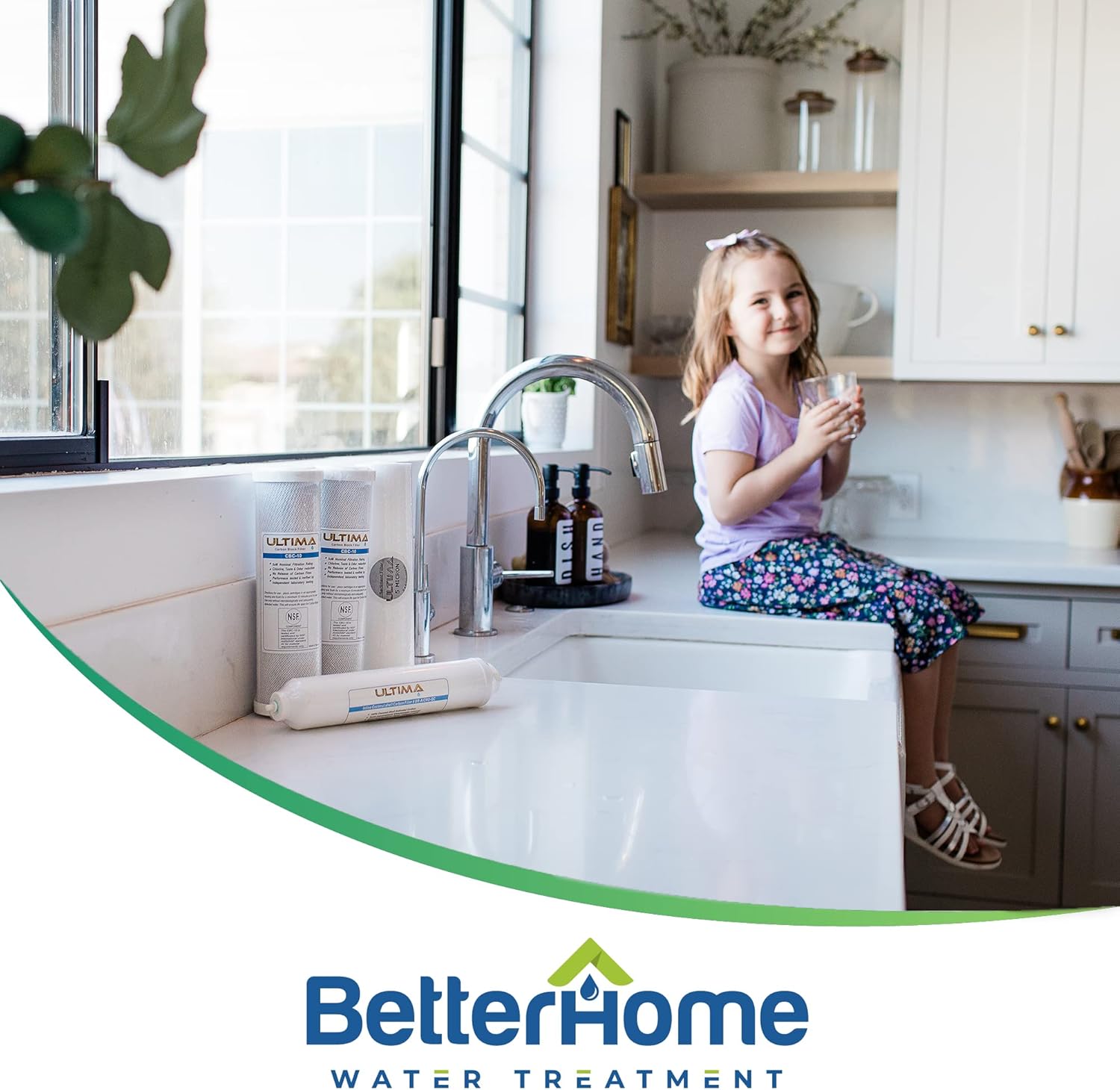 Ultima 4-Stage Reverse Osmosis Universal Under Sink Water Filter Replacement Cartidges with 50 GPD Reverse-Osmosis Membrane and 1 Quick Connect Post Filter