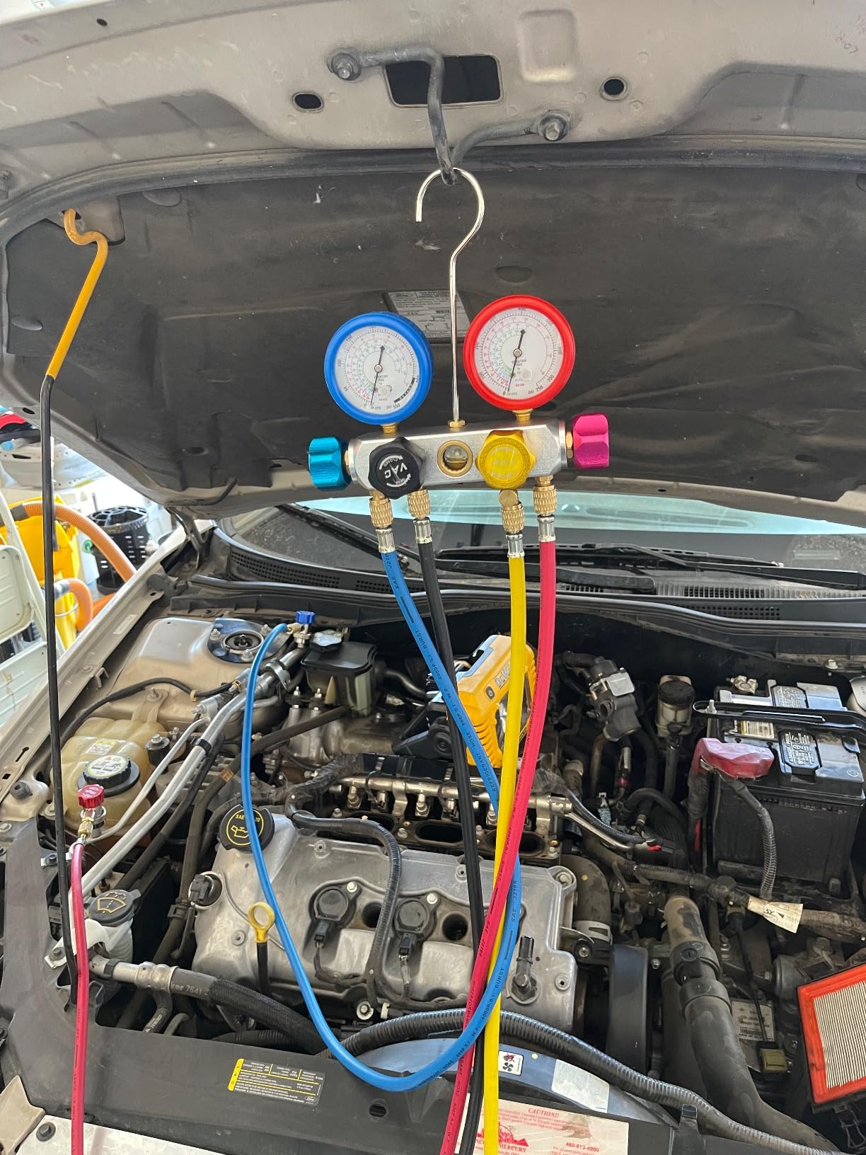 BACOENG Pro 4 Way AC Diagnostic Manifold Gauge Complete Set