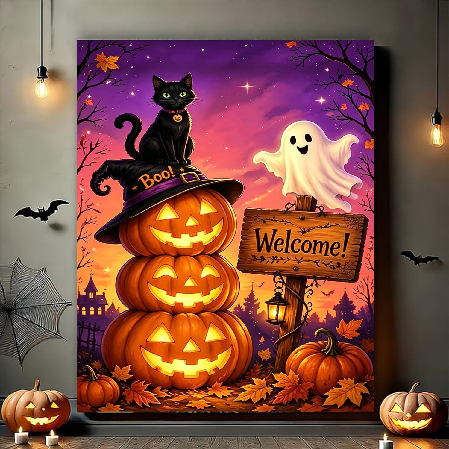 Arttoplus Halloween Paint by Numbers Kit for Adults Beginner 16x20in, Ghost image 4