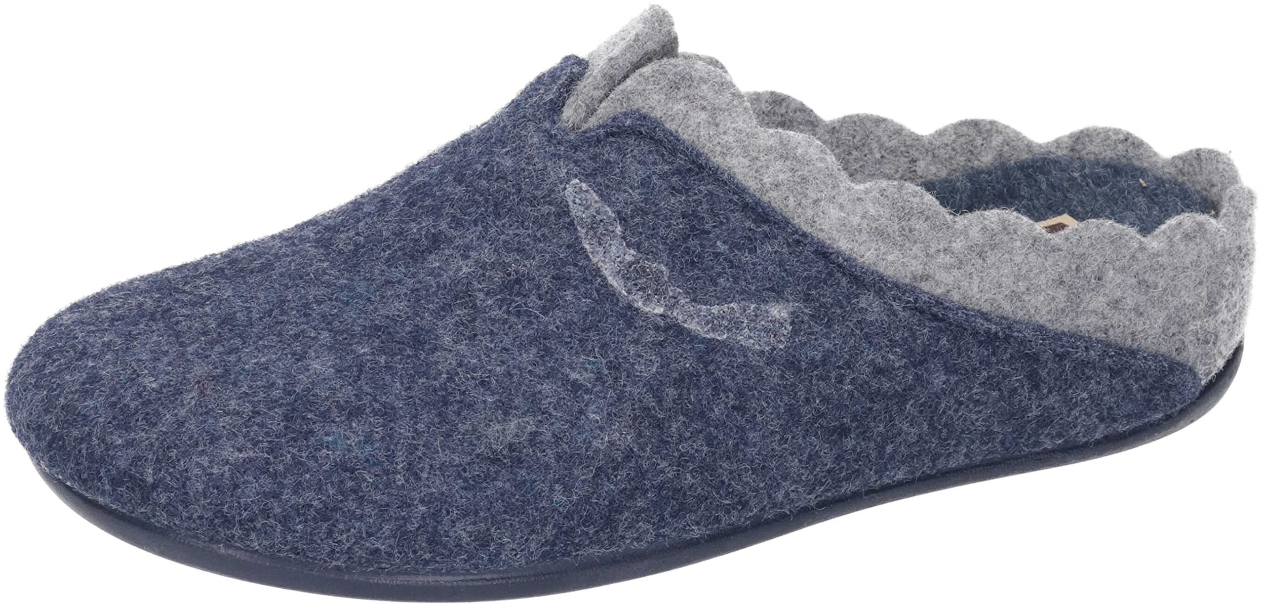 Manitu Women's home slippers, blue, 6 UK