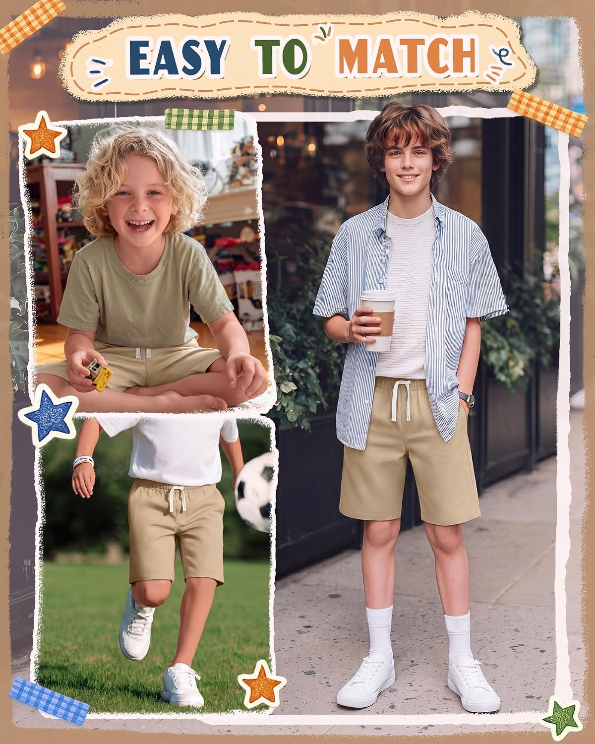 Boys School Uniform Shorts