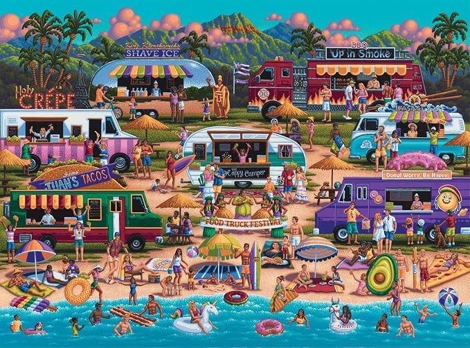 Buffalo Games Puzzle 1000 Piezas Festival Comida Hawaiana miniatura 2