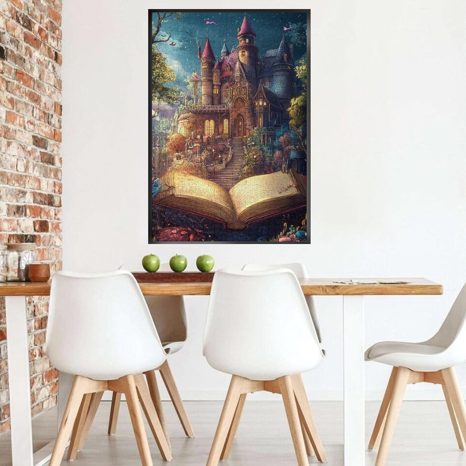 Illustrations of Castles in Fairy Tales, Wooden Jigsaw Puzzles, Puzzles for Adults 1000 Pieces, 1000 Piece Jigsaw Puzzle for Adults Challenging Puzzle Perfect for Game Night