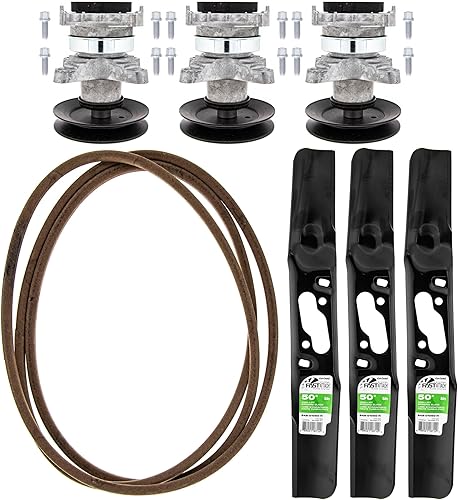 Miniatura 1 de CUB CADET High Lift Fastattach Blade Spindle Belt Kit 942-01050-H 918-07384A 954-04077A XT2-GX50 XT2-SLX50 50" Deck