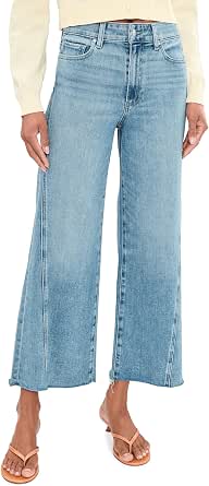 PAIGE Anessa Twisted Outseam Panel Raw Hem Pants