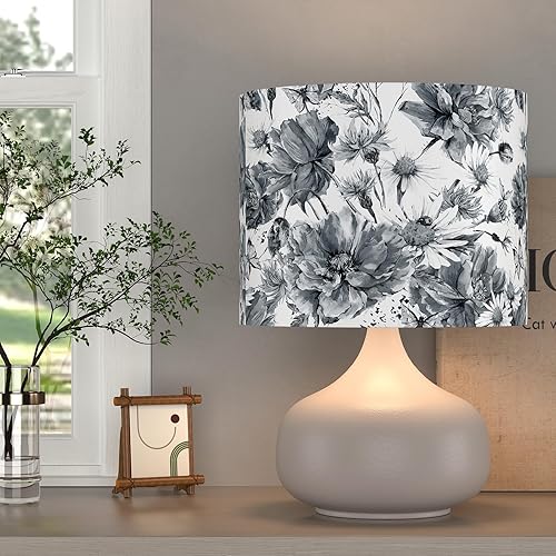 Miniatura 3 de Papel tapiz floral de peonía gris y blanca, 17.5 x 120 pulgadas, papel tapiz vintage de peonía gris con margaritas, papel de pared para despegar y