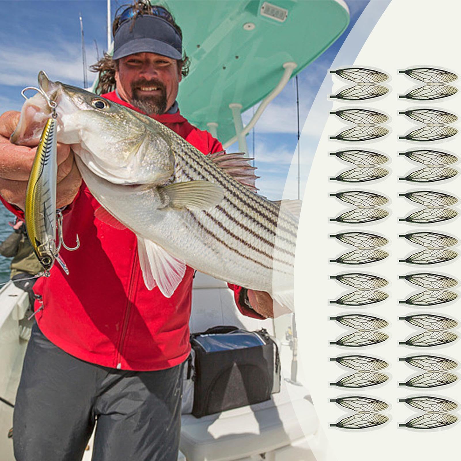 Forellen-Fliegenfischköder, realistische Flügel und Angelköder, kompakte Fliegenbindungsmaterialien für Angelbegeisterte, Anfänger oder erfahrene Angler