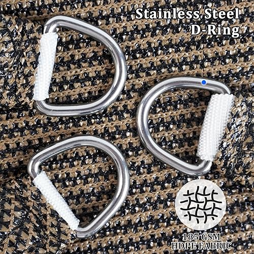 Miniatura 4 de Shade&Beyond - Toldo parasol tipo vela triangular de 8 x 8 x 8 pies, para patio, bloqueo de rayos ultravioleta, para instalaciones y actividades al