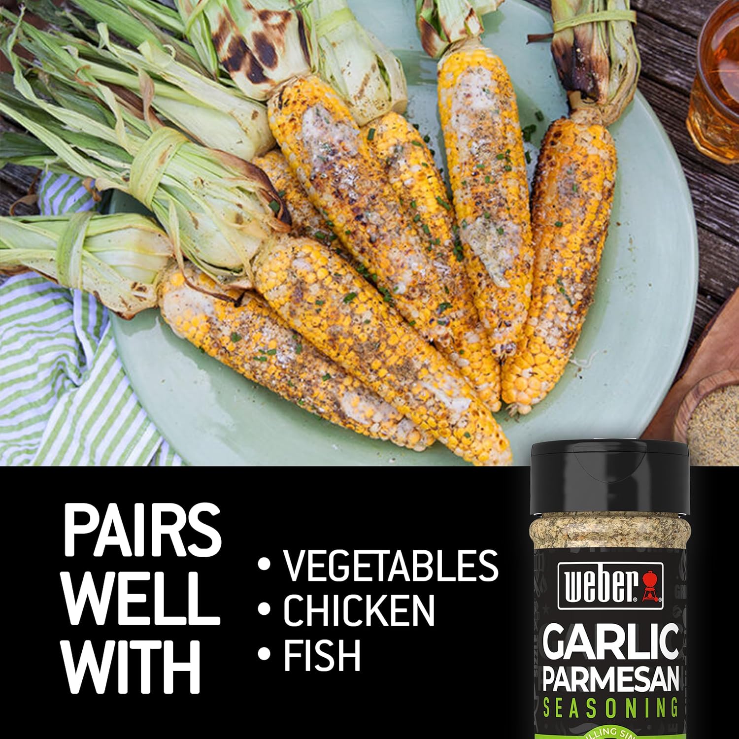 Weber Garlic Parmesan Seasoning, 4.3 oz (Pack of 6)