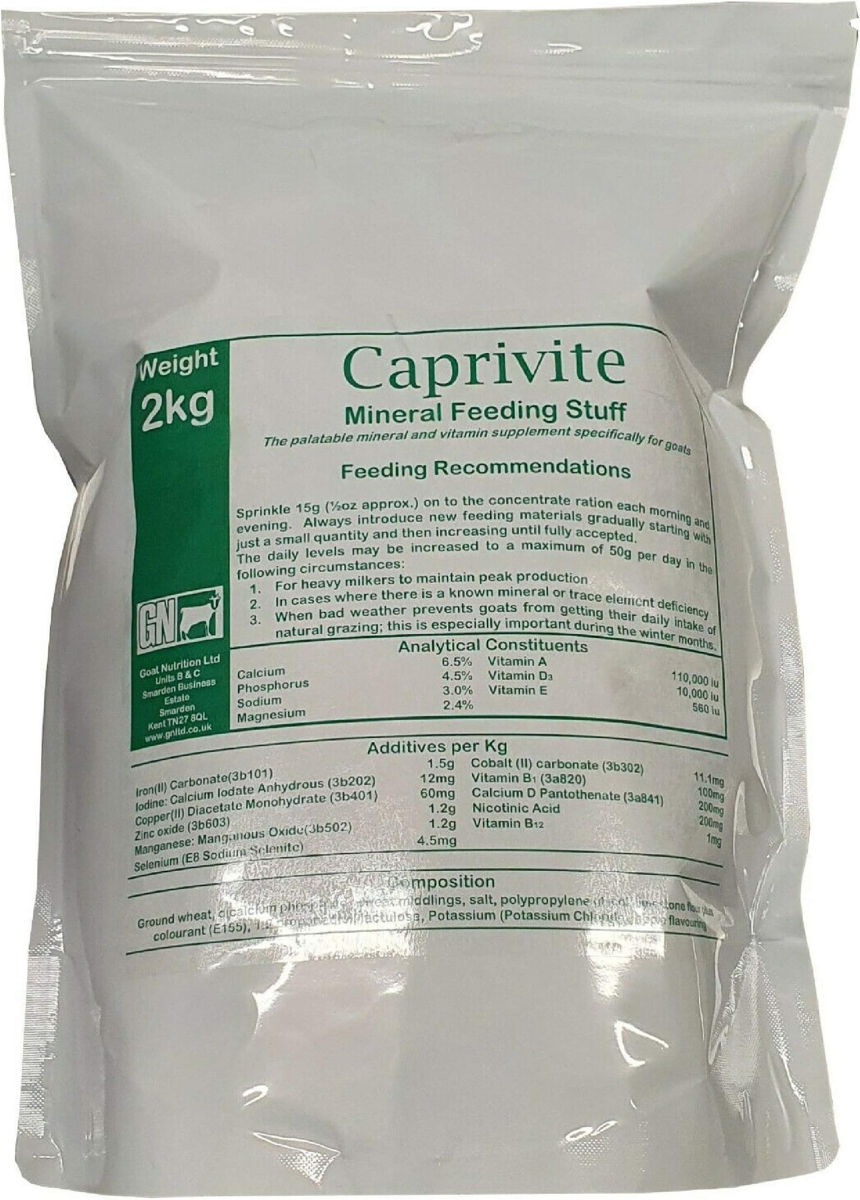 Homestead Caprivite Vitamin & Mineral Supplement for Goats - 2 Sizes (2 kg)