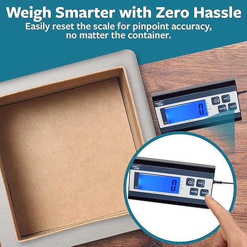 Miniatura 6 de Smart Weigh 440 libras x 1 oz. Balanza digital de alta resistencia para envío y postal, báscula de paquete con plataforma grande de acero inoxidable