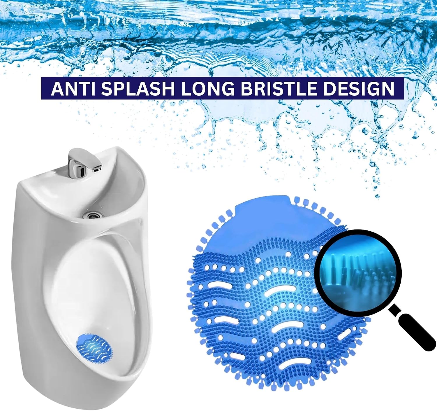 Urinal Screen Deodorizer 40 Pack with 20 Pair Disposable Gloves, Anti Splash Urinal Mats, Fresh Fragrance Odor Control Screens, Flexible Restroom Deodorizer for Commercial Bathroom and Office Use