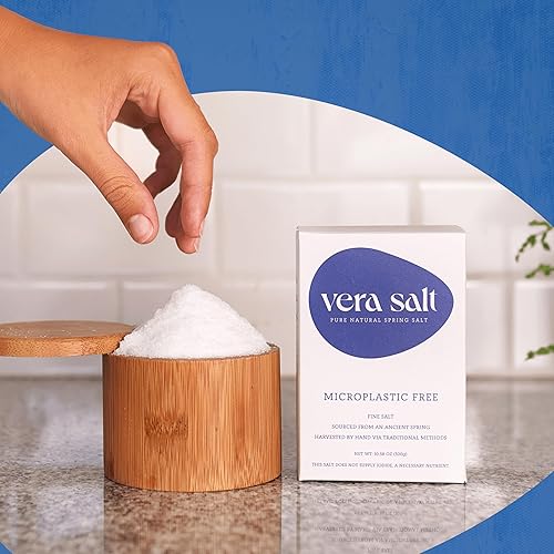 Miniatura 8 de Vera Salt Fine Spring Salt - Paquete de 10.58 oz - Cristales blancos cosechados a mano de España - Textura fina con minerales naturales - Embalaje