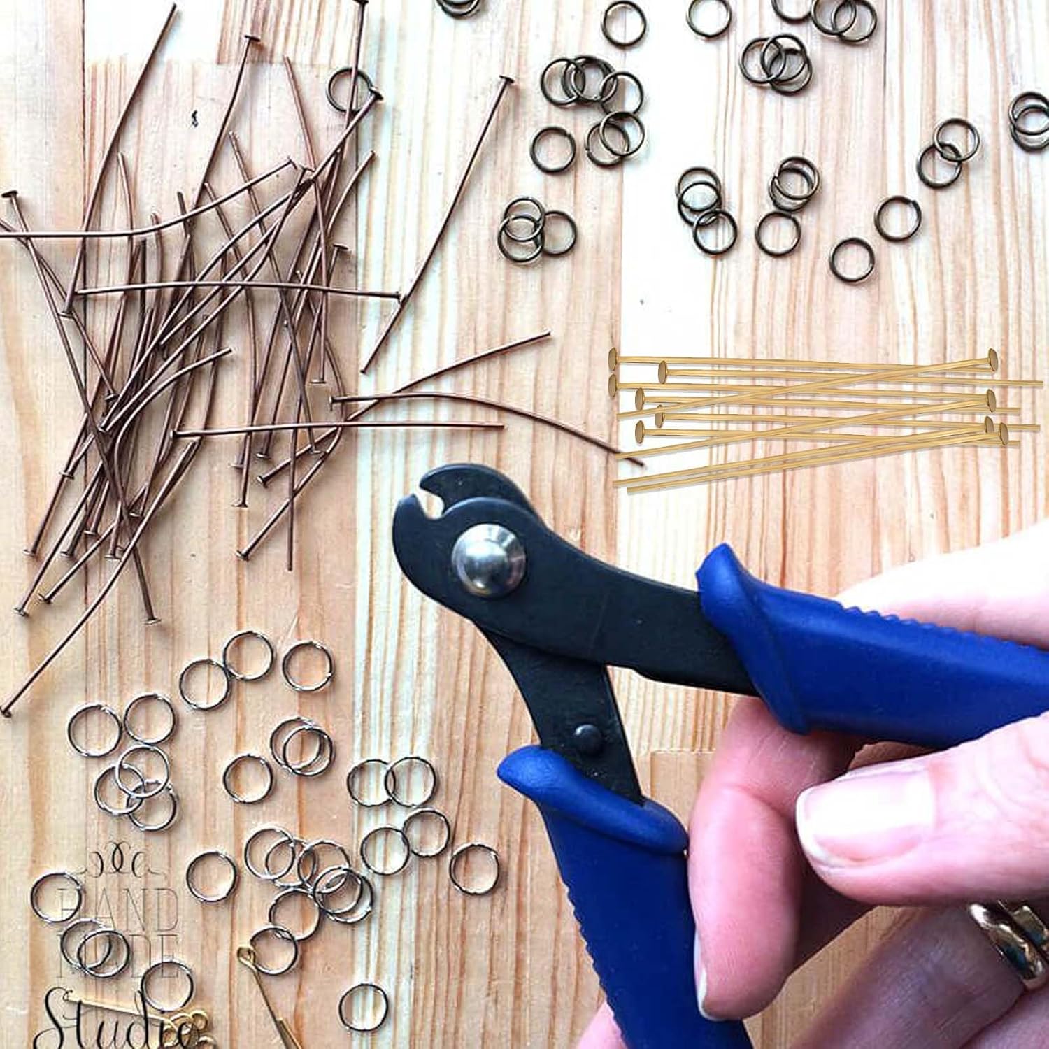 PINGEUI 1000 Pieces Gold Flat Head Pins 2 Inch Straight Eye Pins Jewelry Making, Metal Jewelry Making Pin DIY Heads for Craft Earring, Bracelet, Necklace, Pendant - Image 6