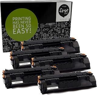 First Print 5 Pack of Compatible for HP 05A (CE505A)/HP#05A HP05A CE505 Black Laser Toner Cartridge for HP LaseJet P2055x, Laserjet P2035, Laserjet P2035n, Laserjet P2055d, Laserjet P2055dn