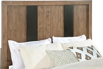 Coaster Home Furnishings Terrace Wood California King Platform Storage Bed with Tall Headboard, Vertical Embellishments, and Two Drawers Bedroom Ash Brown - 224900KW