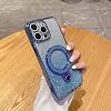 Glitter Case Compatible Honor 90 GT, Smartphone Cover with Ring Stand, Design, Luxury Plating, Soft TPU Silicone, Smartphone Shockproof, Smartphone Women, Stylish Phone Case - Blue