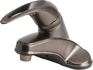Builders Shoppe 2002BZ RV Mobile Home Non-Metallic Centerset Lavatory Faucet Brushed Bronze Finish