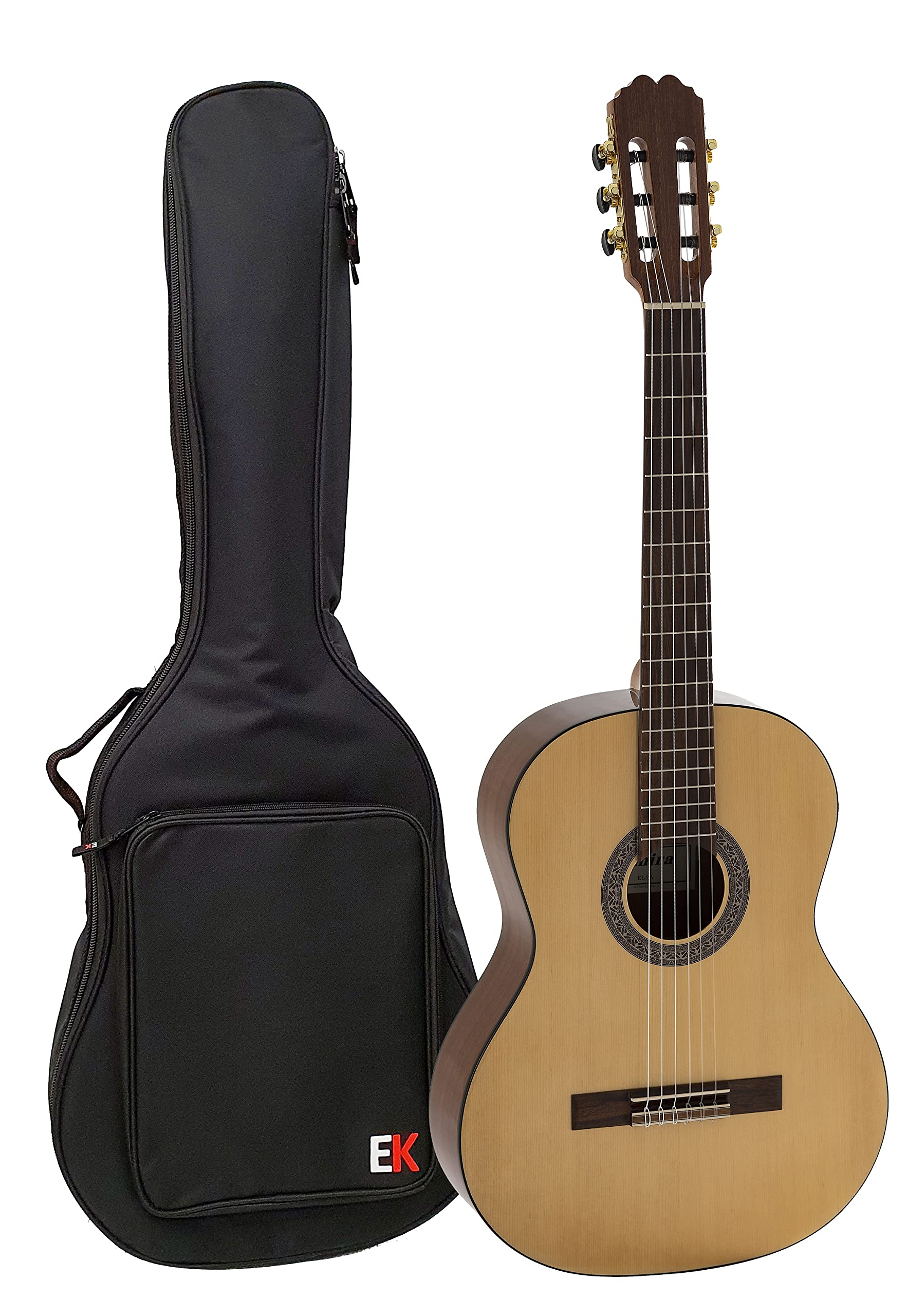 Guitarra Española Clásica ADMIRA ELSA de Madera Acabado Luxe Tamaño 3/4 con Funda Acolchada - Rockmusic España