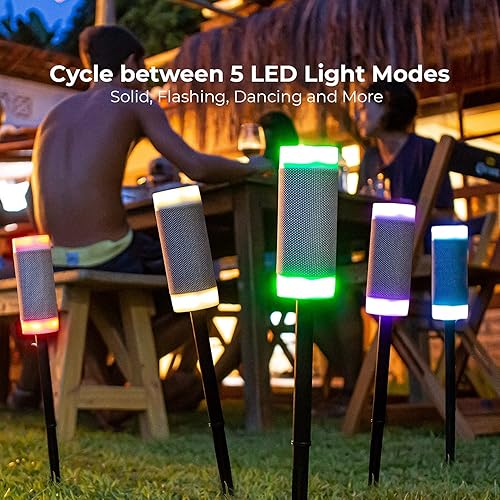 Miniatura 8 de iJoy Altavoz inalámbrico con 10 horas de reproducción IP66 impermeable, resistente al polvo, resistente a la intemperie, altavoz Bluetooth Tiki con