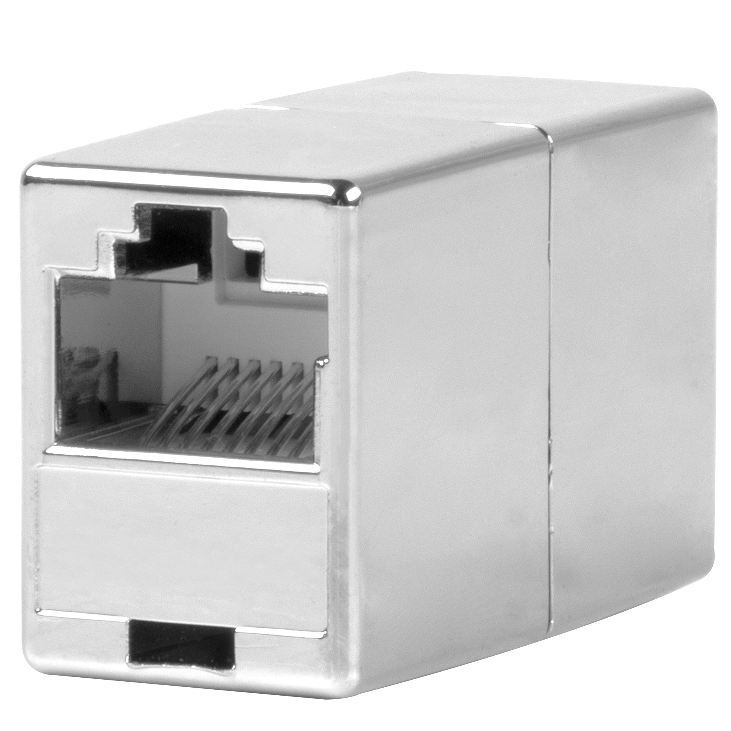 BIGtec 50 Stück RJ45 Ethernet LAN Kabel Kupplung Adapter Verbinder Netzwerk Modular Netzwerkkoppler für Patchkabel Netzwerkkabel Ethernetlan Ethernetkabel verlängern Verlängerung