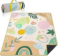 Vista 21 de Manta de picnic extra grande impermeable plegable (60 x 80 pulgadas), manta de playa impermeable a prueba de arena, 3 capas para el aire libre