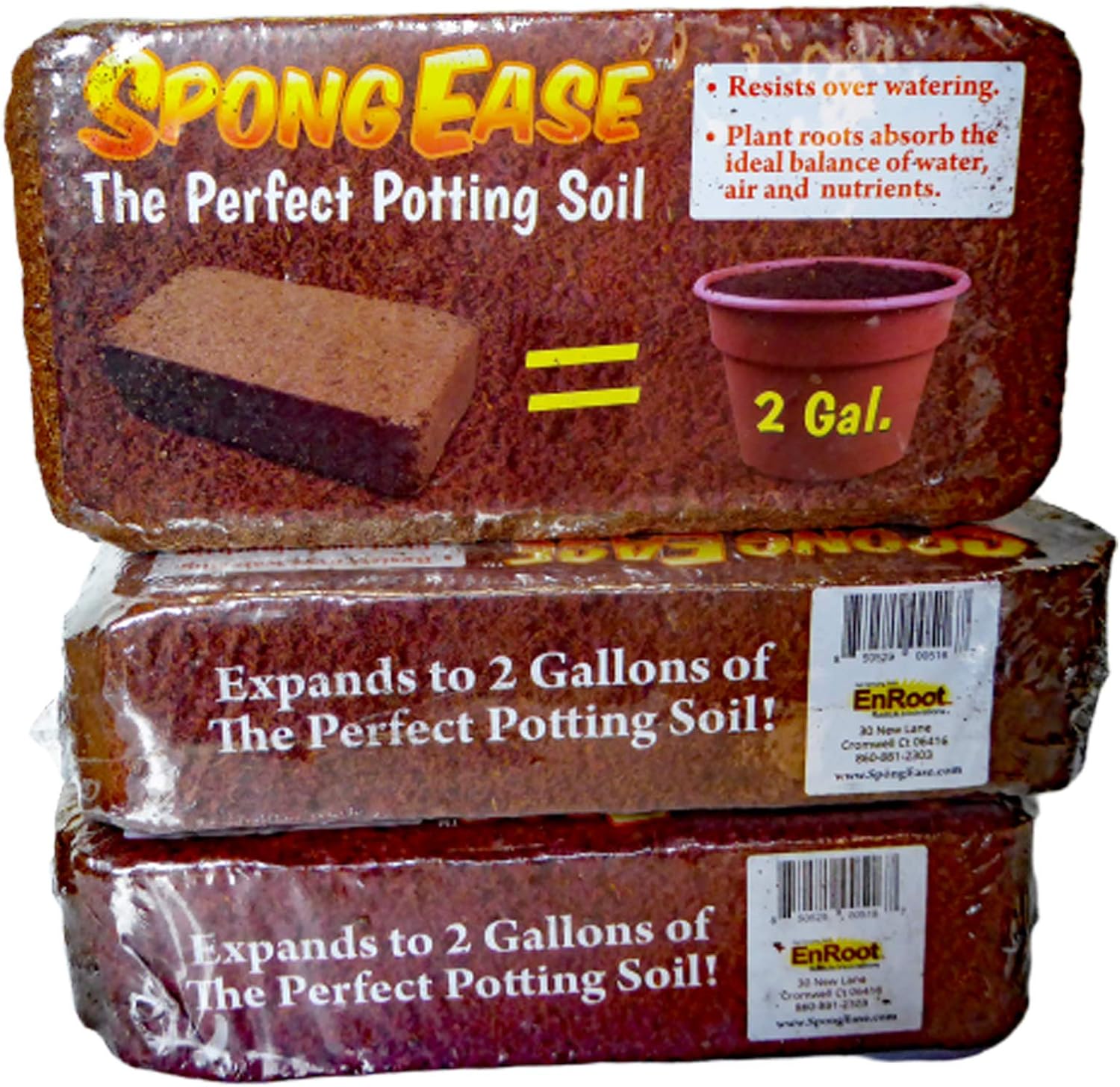 Coco Coir Brick, Makes 2 gals Potting Soil for seedlings, Rooting, Vegetables, Berries, Roses, Orchids, House Plants, hydroponics, Worm Farms, Animal Bedding (20 Pack)