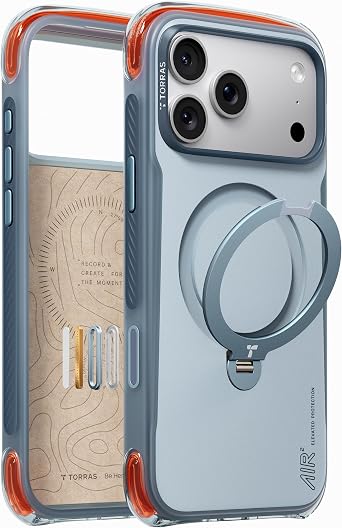 TORRAS Ostand Q3 Air Pro for iPhone 17 Pro Max Case, 360 Magnetic Stand