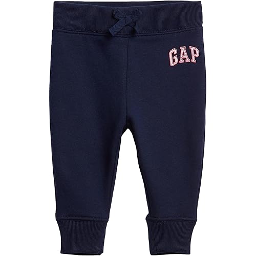 GAP Baby Girls' Logo Pull-on Jogger Sweatpants