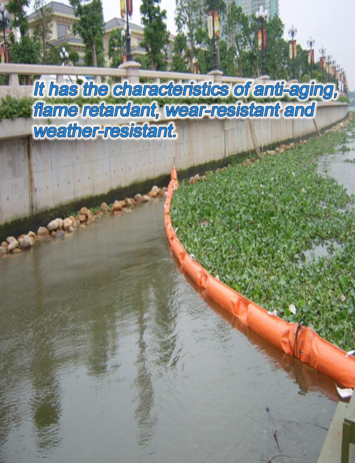 Interception BarrierPVC Oil Boom with Customizable Sizes PVC Floating Oil Boom - Heavy-Duty Reusable Containment Barrier Oil Spill Control for Ports, Rivers & Emerncy Res