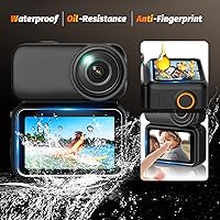 Vista 4 de AMAZEAR Protector de pantalla para DJI Osmo Nano, 3 unidades HD de protección completa Nano vidrio templado 9H multicapa 2.5D curvo OsmoNano Kit