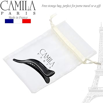 Camila Paris CP922B French Flat Hair Clips for Women, 3.75 Inch Duckbill Alligator Hair Clip, Girl Flat Claw Clips Styling Accessories for Women, Strong Non Slip Grip Jaw Clip, Made in France