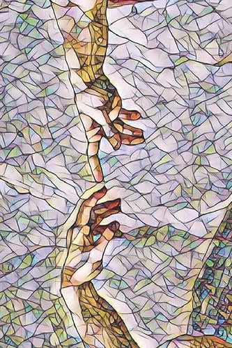 Michelangelo: The Creation of Adam: 6 x 9 Blank Lined Notebook Journal - Michelangelo Creation of Adam Hands Art Notebook - Great Gift - 120 Pages