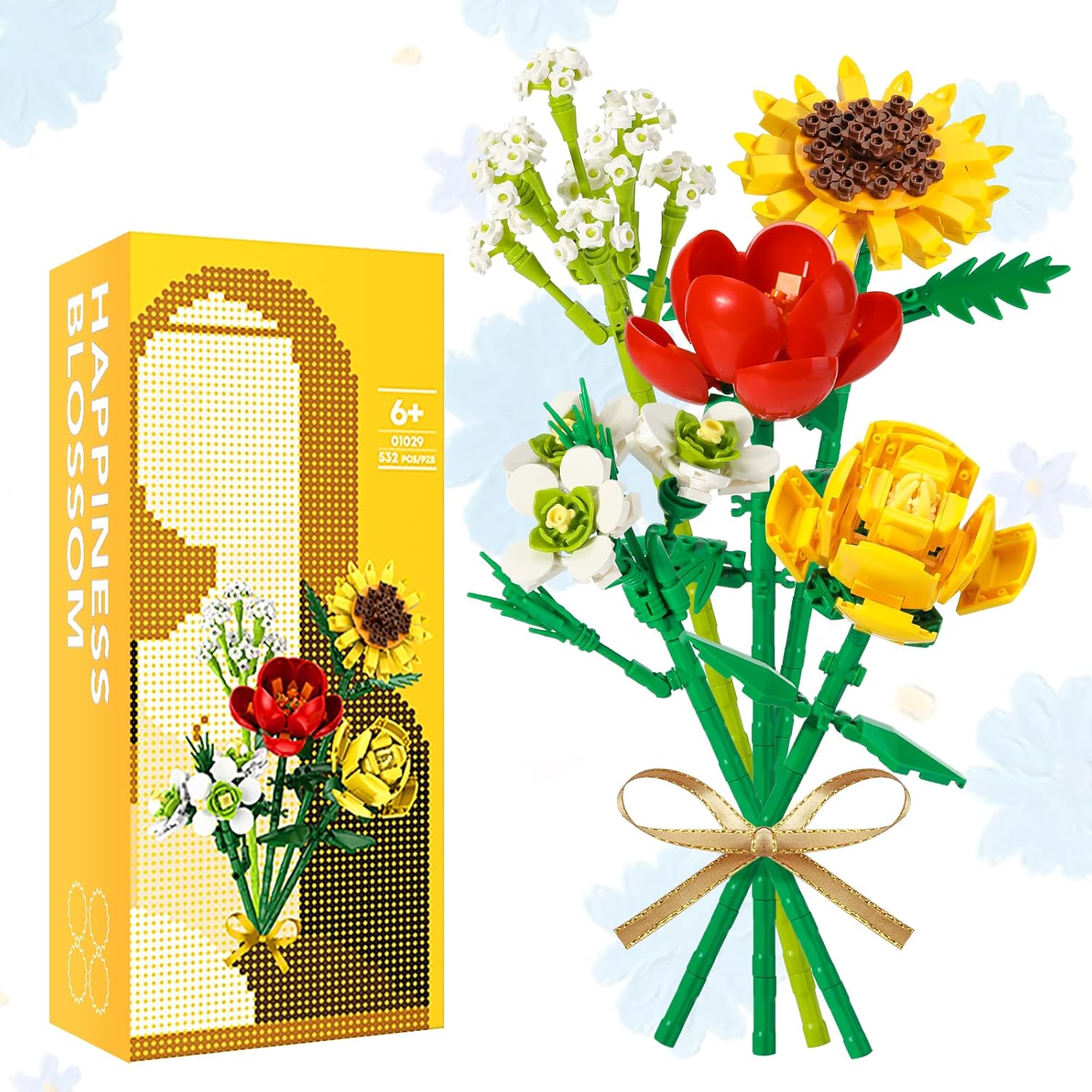 Flower Bouquet Building Kit Artificial Flowers Mini