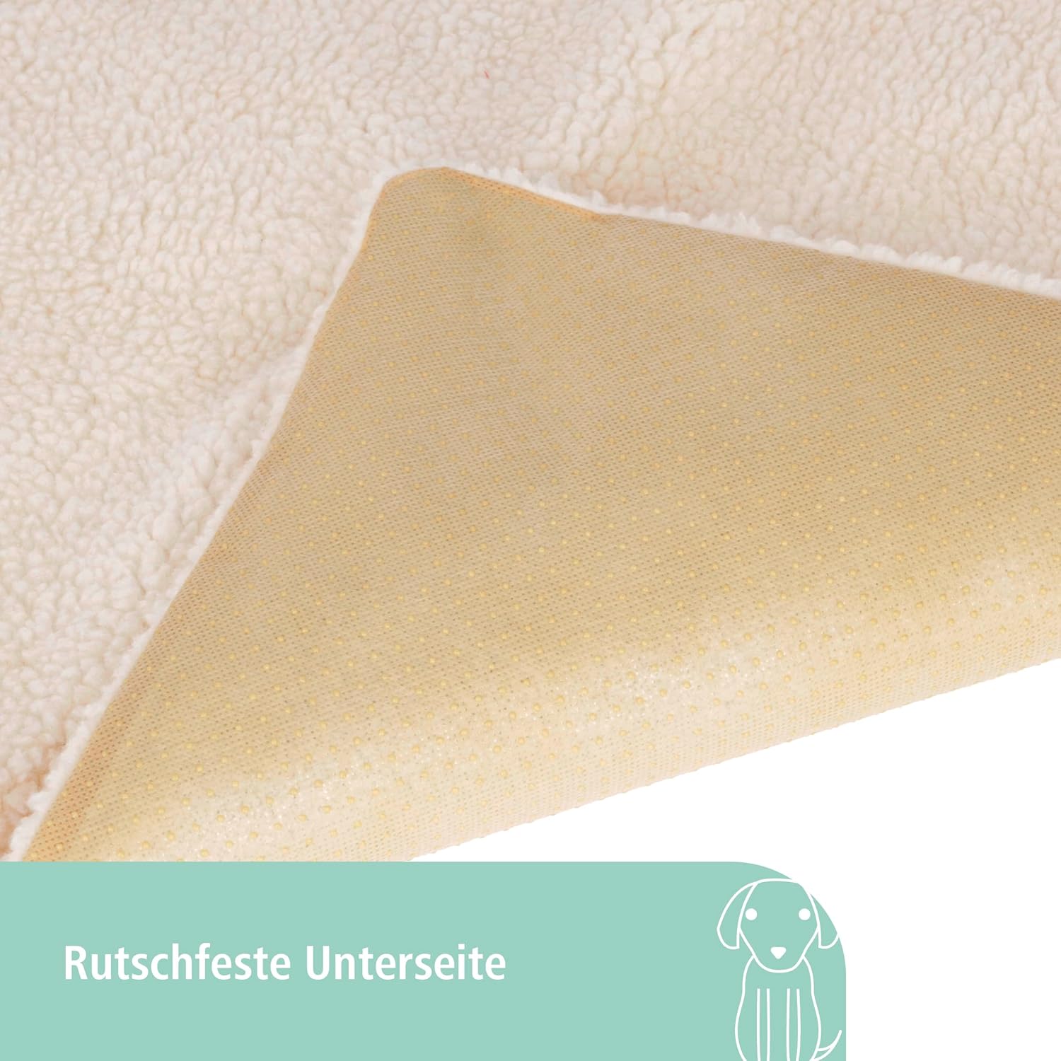 Kerbl Theo Bed Cushion, 75 x 50 x 3 cm, Beige