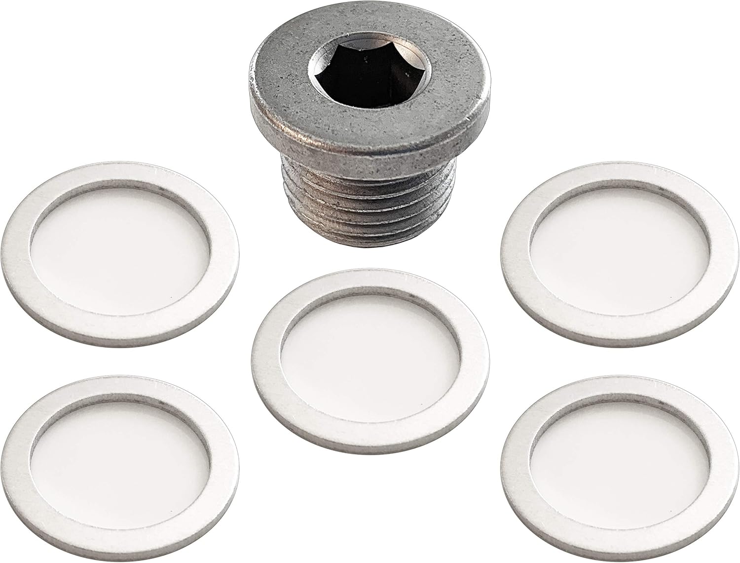 Prime Ave (1) Oil Drain Plug + (5) Crush Aluminum Gasket