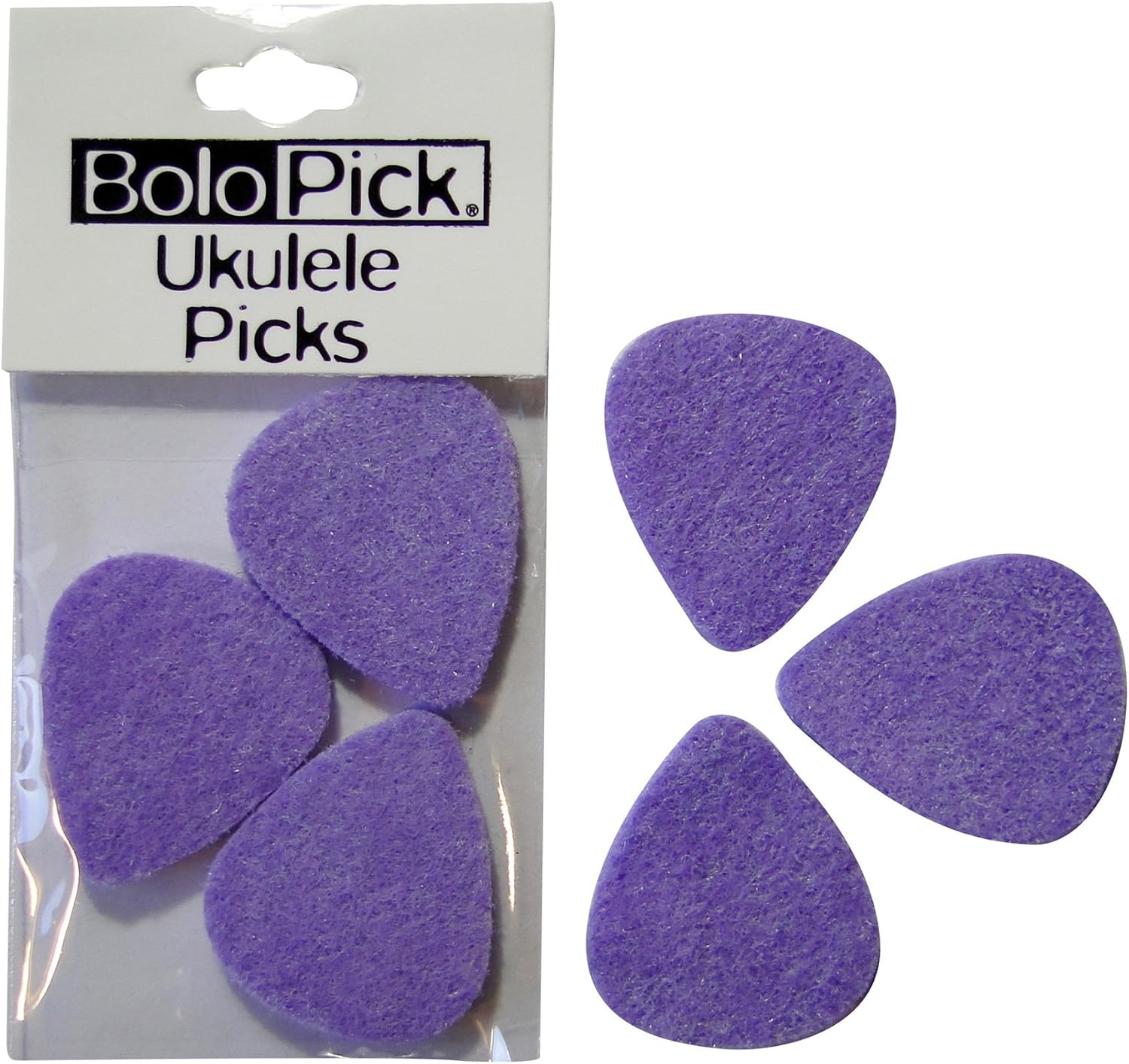 BoloPick Felt Picks for Ukulele 6 Pack (Prince Purple)