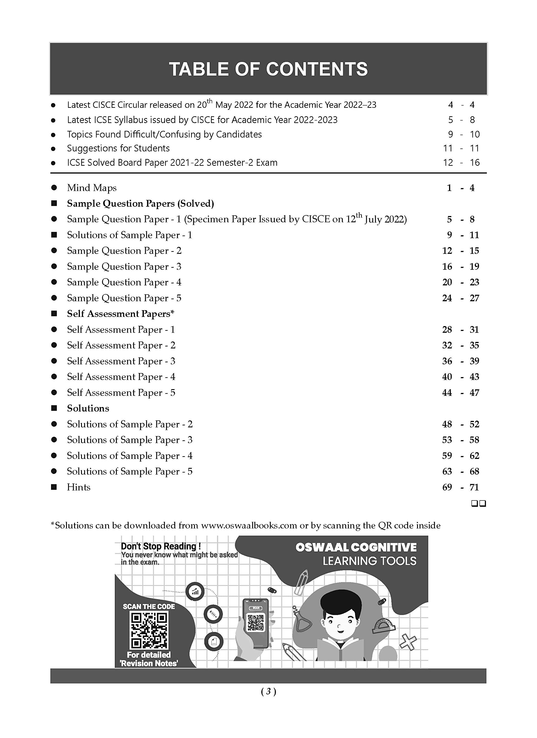 Oswaal ICSE Sample Question Papers Class-10 English Paper-II (For 2023 Exam) 1