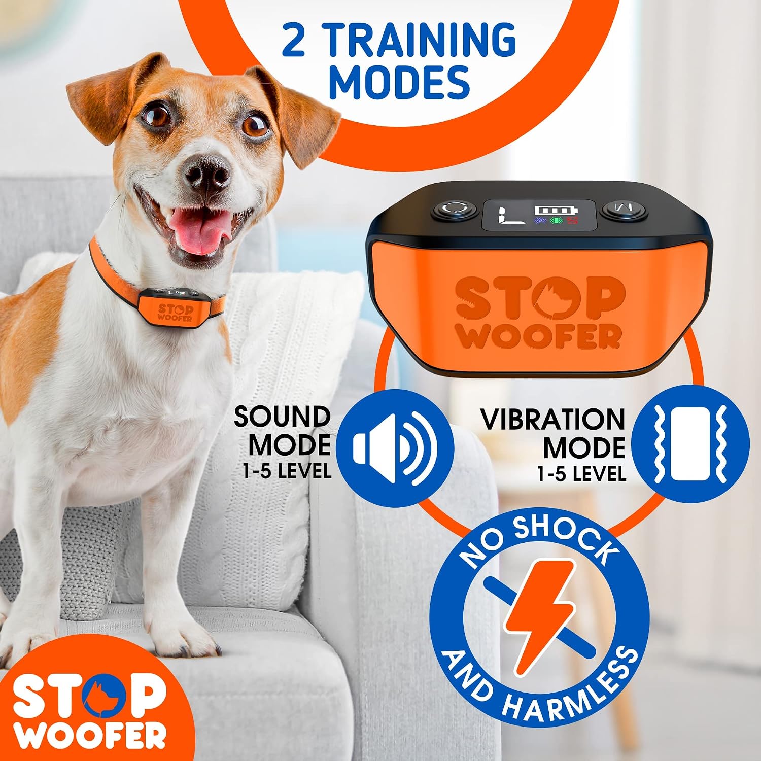 Rechargeable Barking Collar for Small, Medium and Large Dogs
