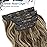 KooKaStyle Hair Extensions Light Brown mix Blonde 626D Clip in Synthetic Highlight Hair Extensions Long Wavy 4PCS Thick Hairpieces 20 Inch for Women