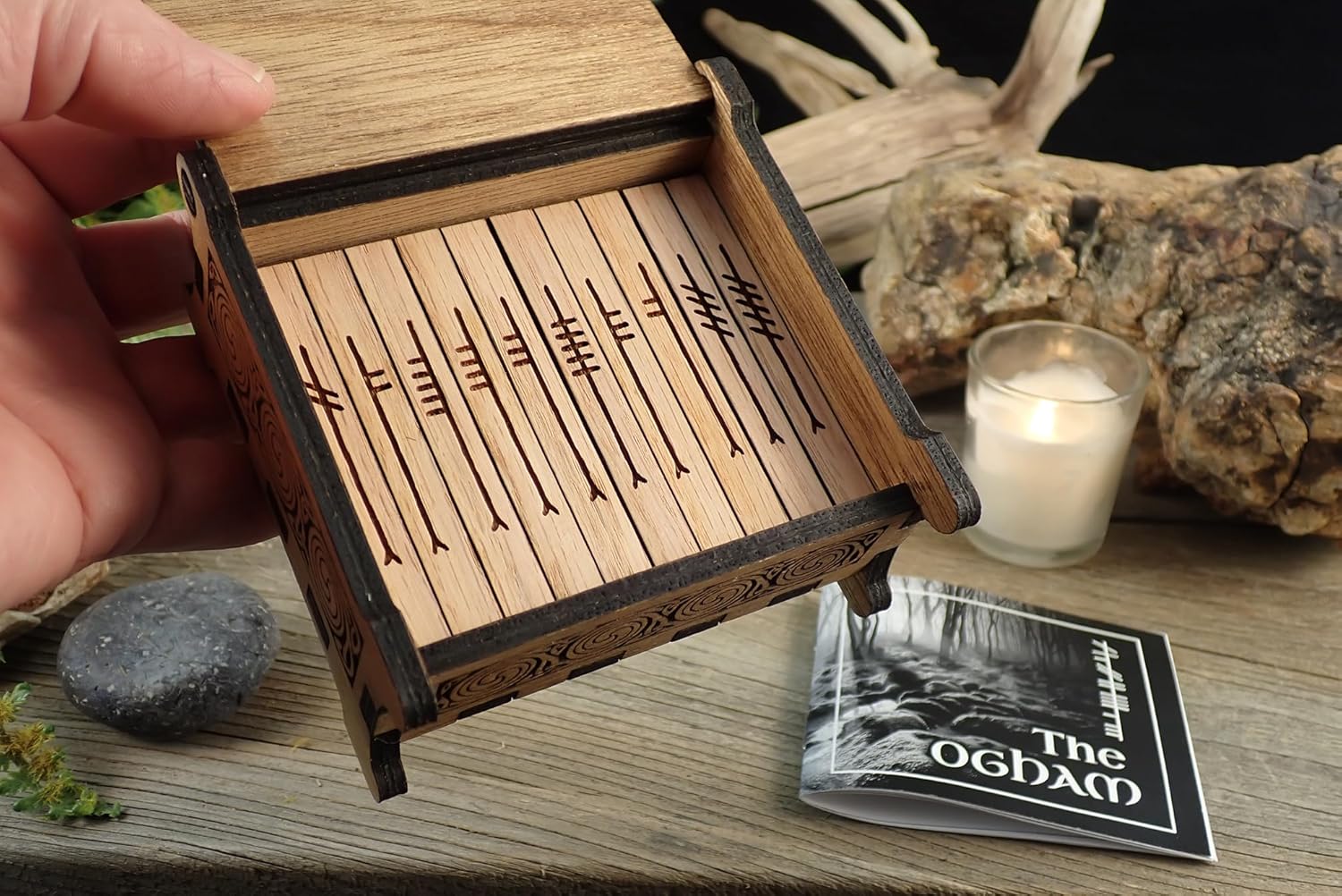 Celtic Tree Ogham Runes with Special, Keepsake Box and Information Booklet - Divination, Pagan, Wicca, Druid, Druidry, Witchcraft