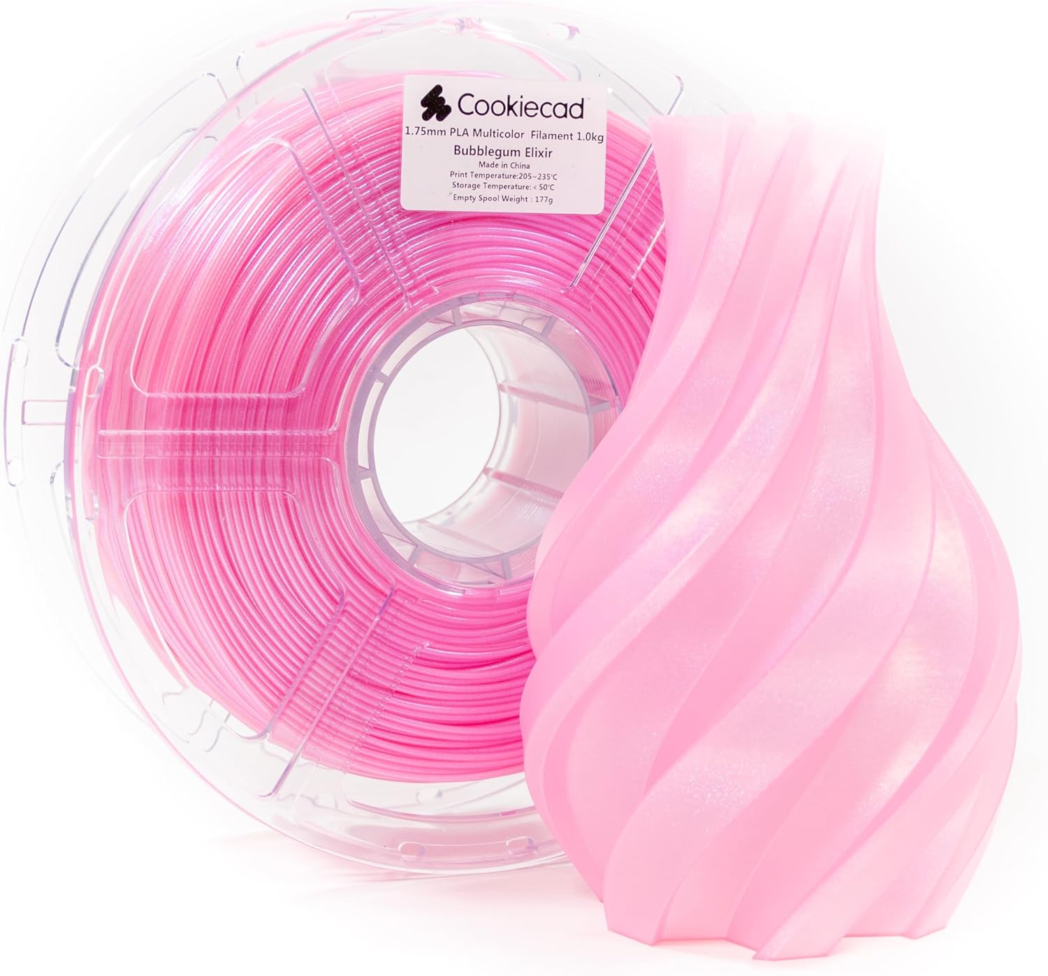 PLA Filament 1.75mm 1kg Iridescent Glitter 3D Printer Filament - Bubblegum Elixir PLA