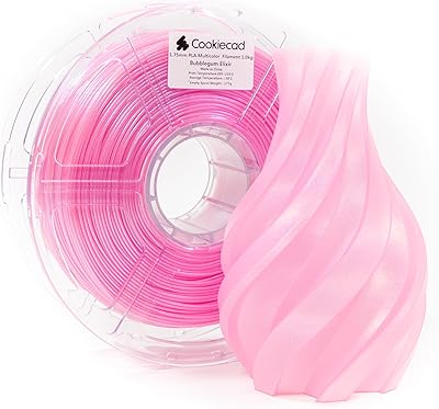 22 – Cookiecad PLA Filament 1.75mm 1kg Iridescent Glitter 3D Printer Filament – Bubblegum Elixir PLA