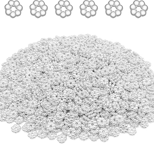 1200 cuentas septales en forma de flor, estilo tibetano, espaciadores CCB, cuentas espaciadoras de disco, cuentas sueltas para pulseras, collares,