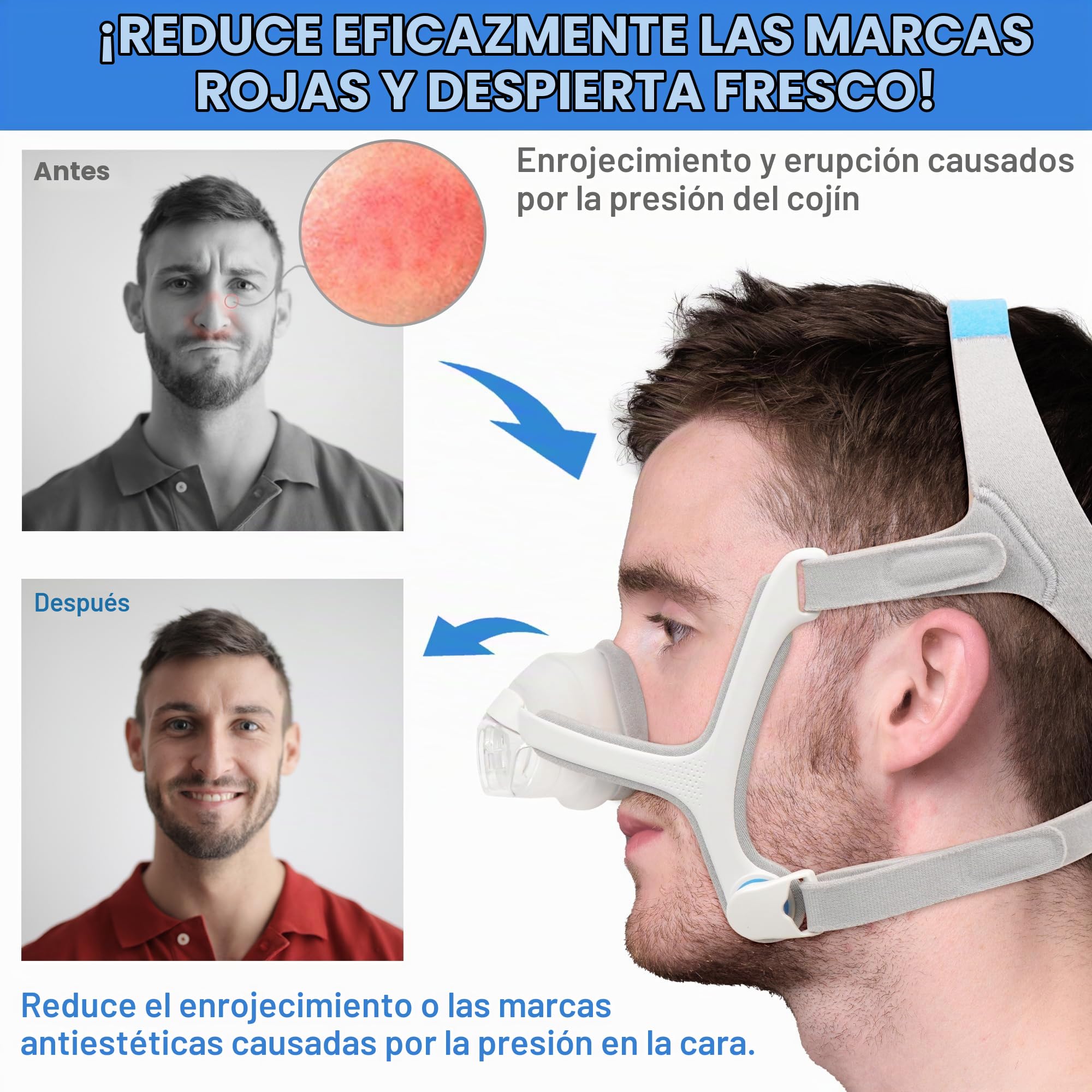 Cojín de Recambio de 2 Piezas (L) para AirTouch N20 y Airfit N20, Comodidad Optimizada y sellado Seguro con Espuma con Memoria (Nueva Versión)