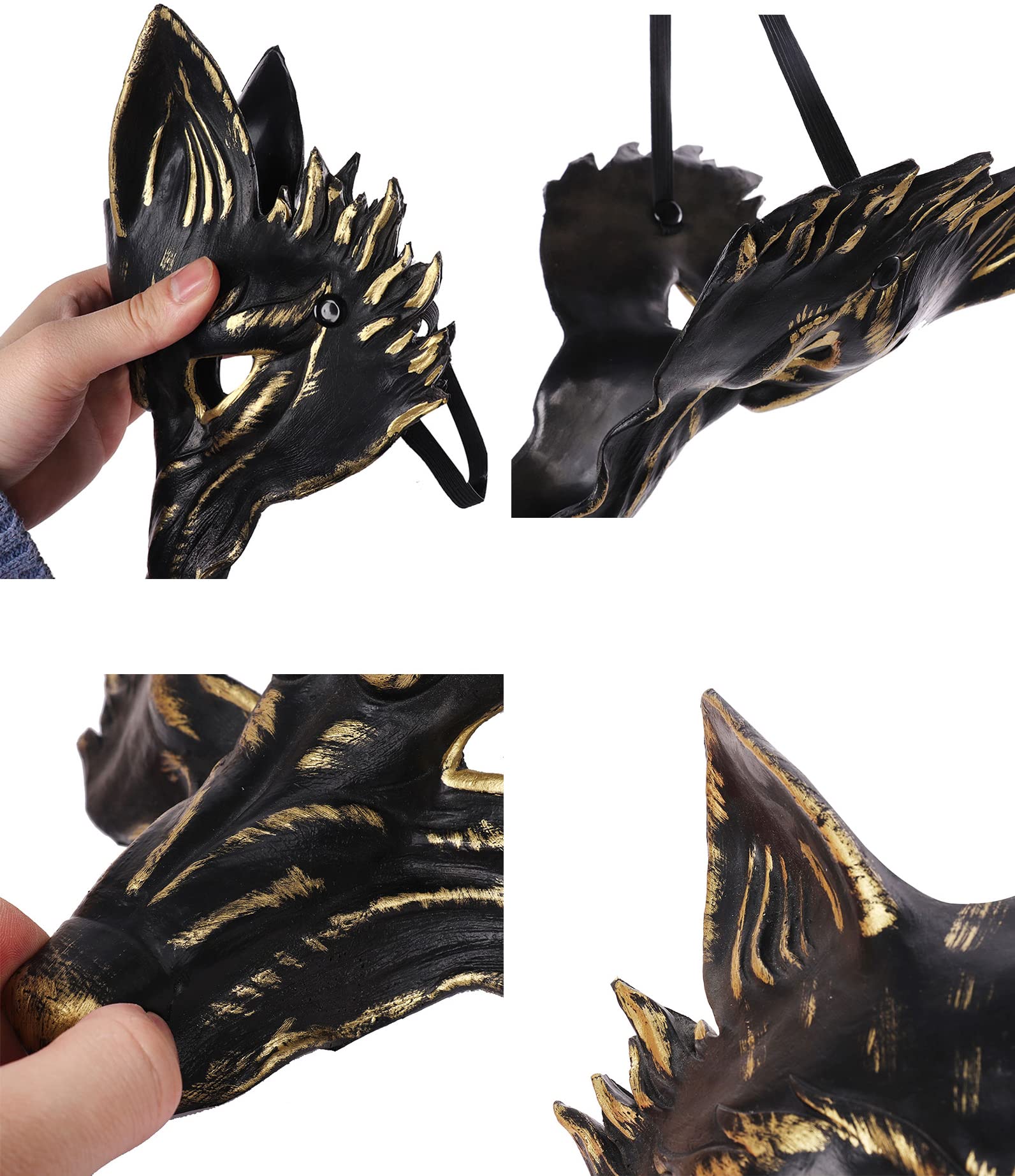 NewL Party Mask Halloween Wolf Masks 3D Animal Cosplay Props Rave Party Accessories